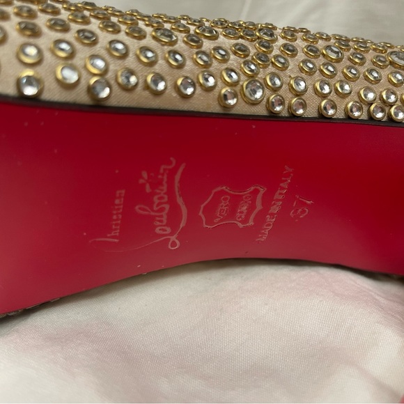 Gold CL “red bottom” shoes - Picture 5 of 12